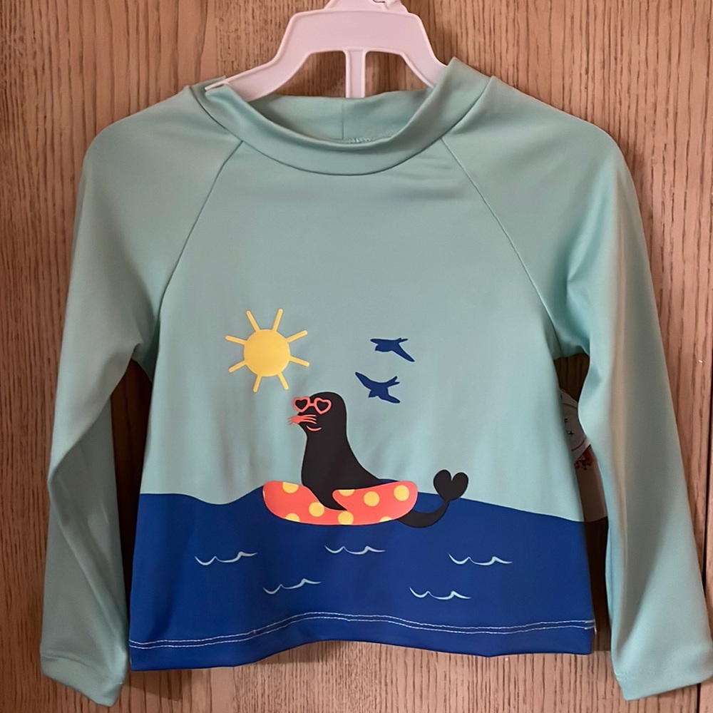 Lily and Dan NWT size 2t uv protection swim shirt